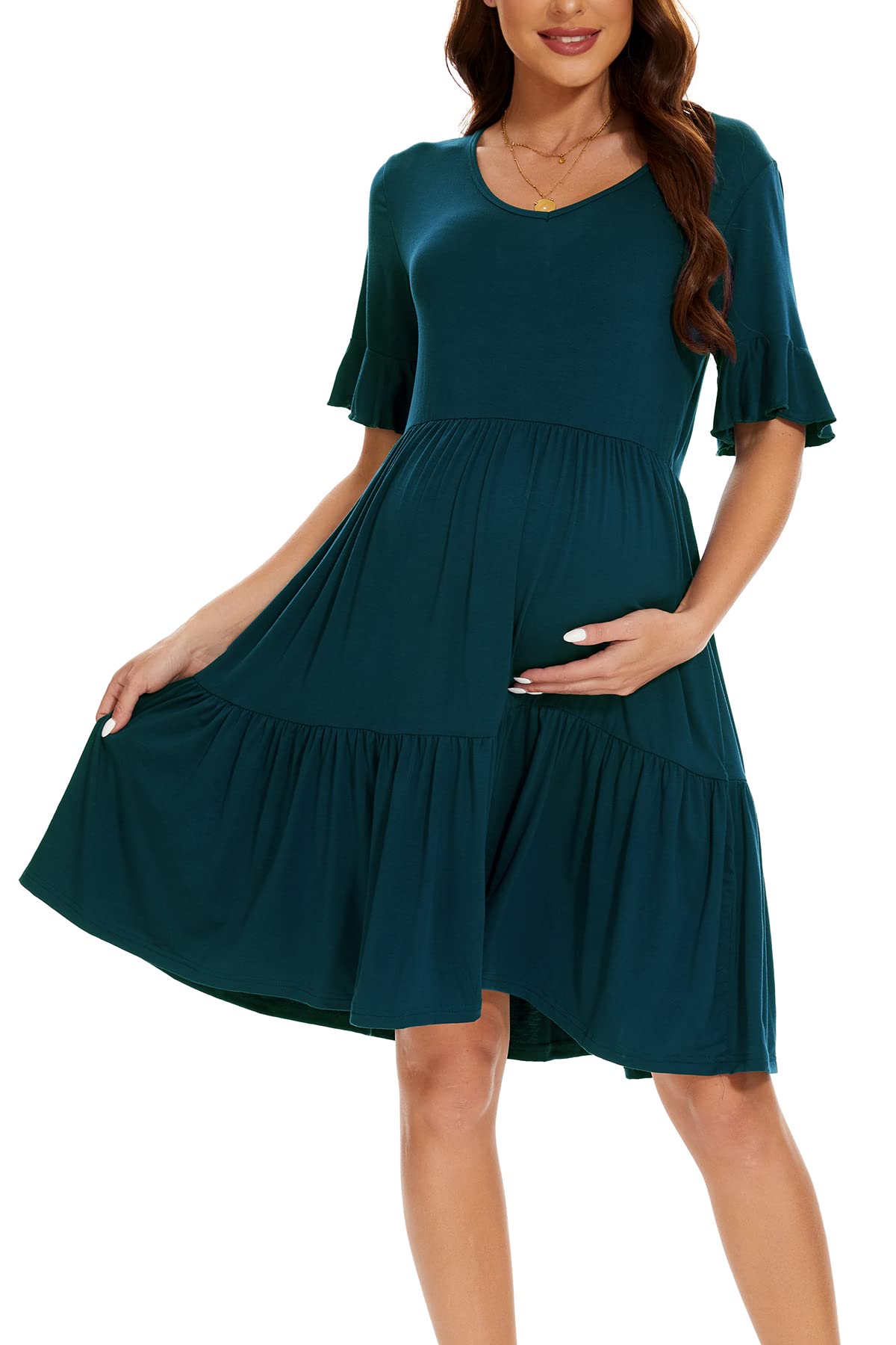Smallshow Vestido Premama Verano Ropa Embarazada para Mujer