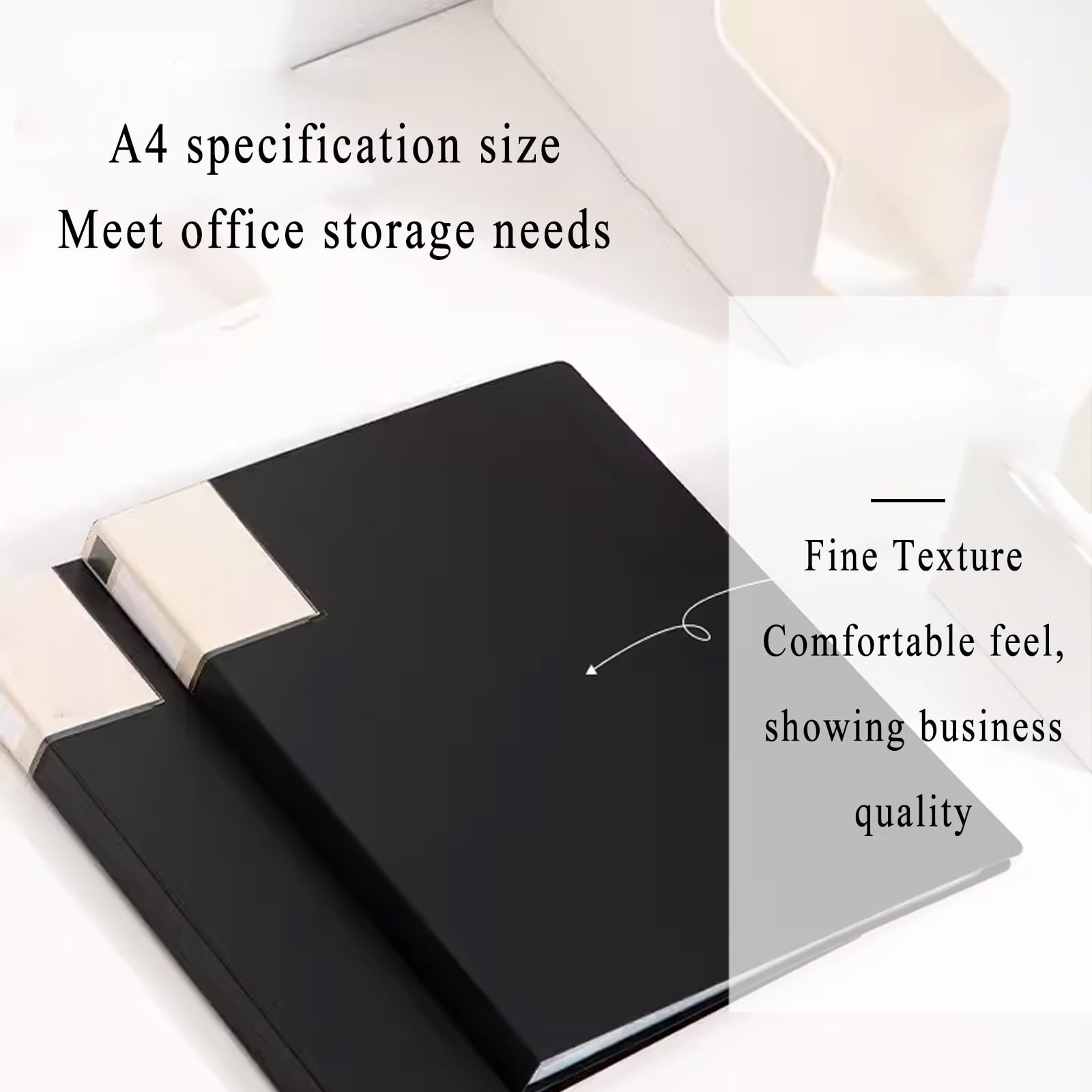 Segregator do portfolio 60-kieszonkowy folder prezentacyjny do prezentacji, teczka na dokumenty, szkolny sekretariat/niebieski(White)