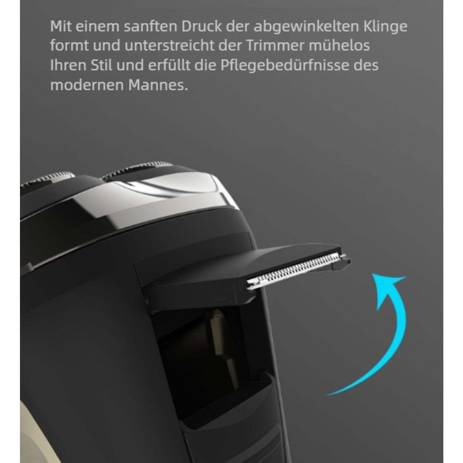 oryzon Herrenrasierer V1 Pro, Laufzeit Bartschneider Wasserdicht, Nass- & Trockenrasierer Herren (Grau)