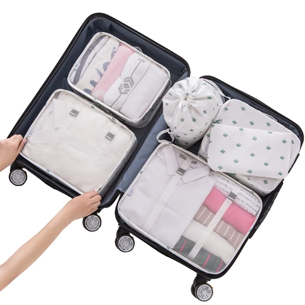 ACiyD 6PCS Organizer da Viaggio Cubi da imballaggio Valigia Impermeabile Organizer Borse da Parete (Color : A) (B)