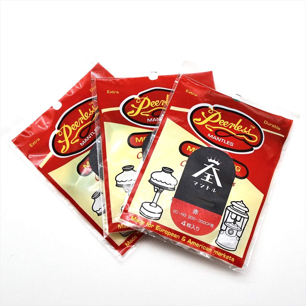 Peerless 2C-HG Mantles 3 Packs of 4 mantles (12 Mantles) 250 C.P. / 21 Style Mantles