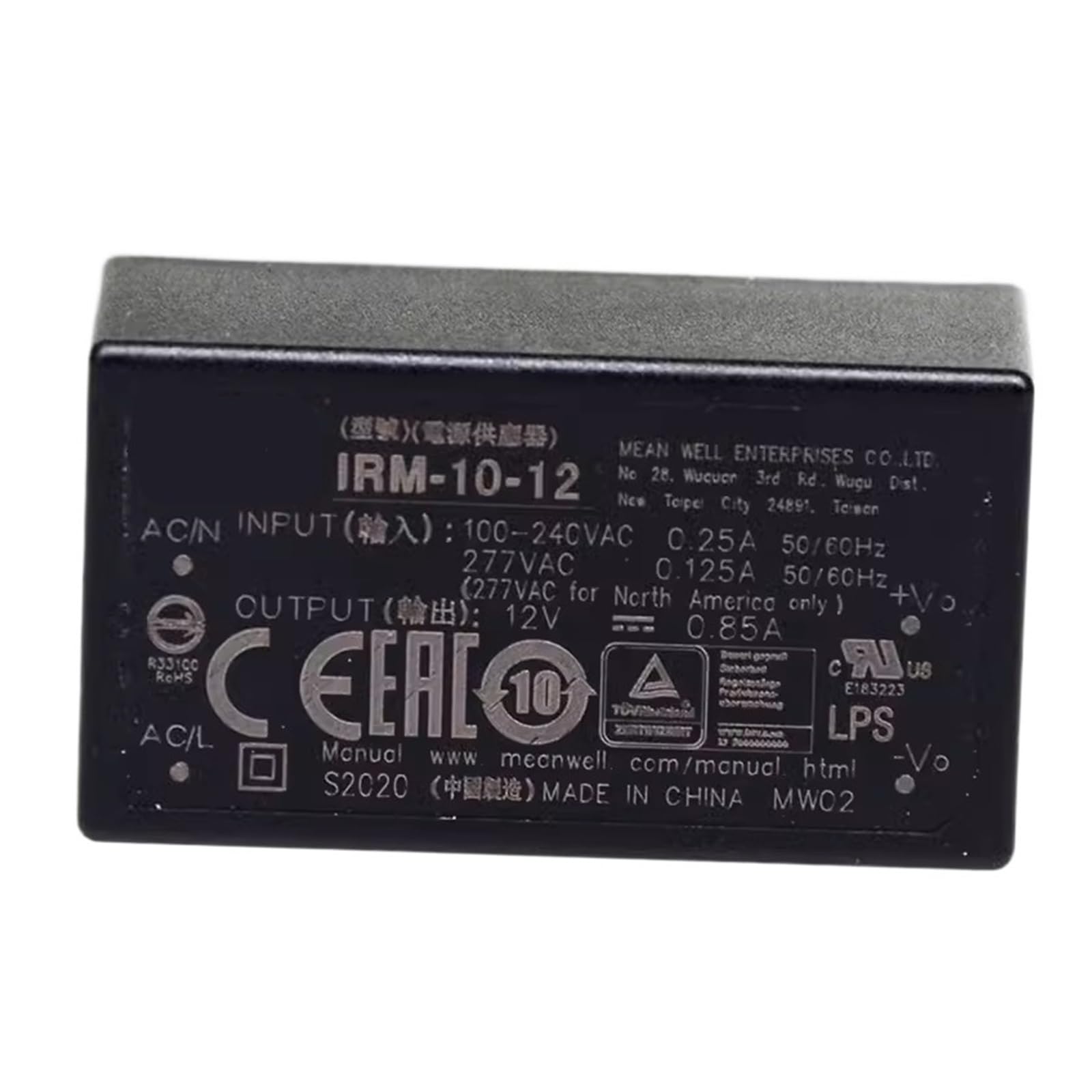Module d'alimentation IRM-10-24 convertisseur AC DC 24V 10W miniature encastrable
