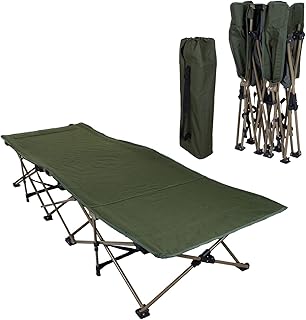Marko Outdoor Folding Camping Bed Portable Lightweight Indoor Outdoor Strong Heavy Duty Frame Hiking Sleeping Bed with Carrying Bag