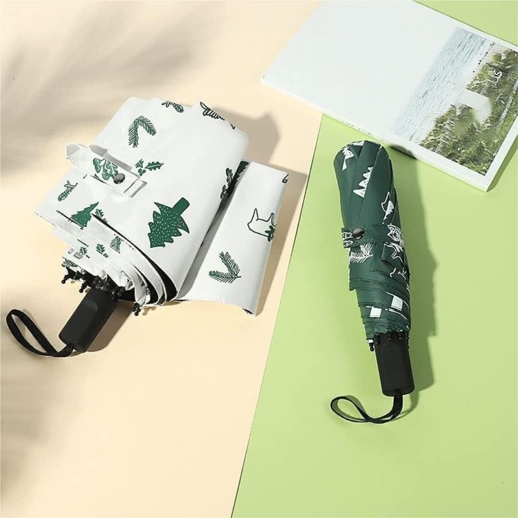 Portable Umbrella for Travel Women's Sunshade Folding Sun and Rain Sunscreen UV Protection Sun Umbrella Portable Travel Umbrella Umbrella Outdoor(Green)