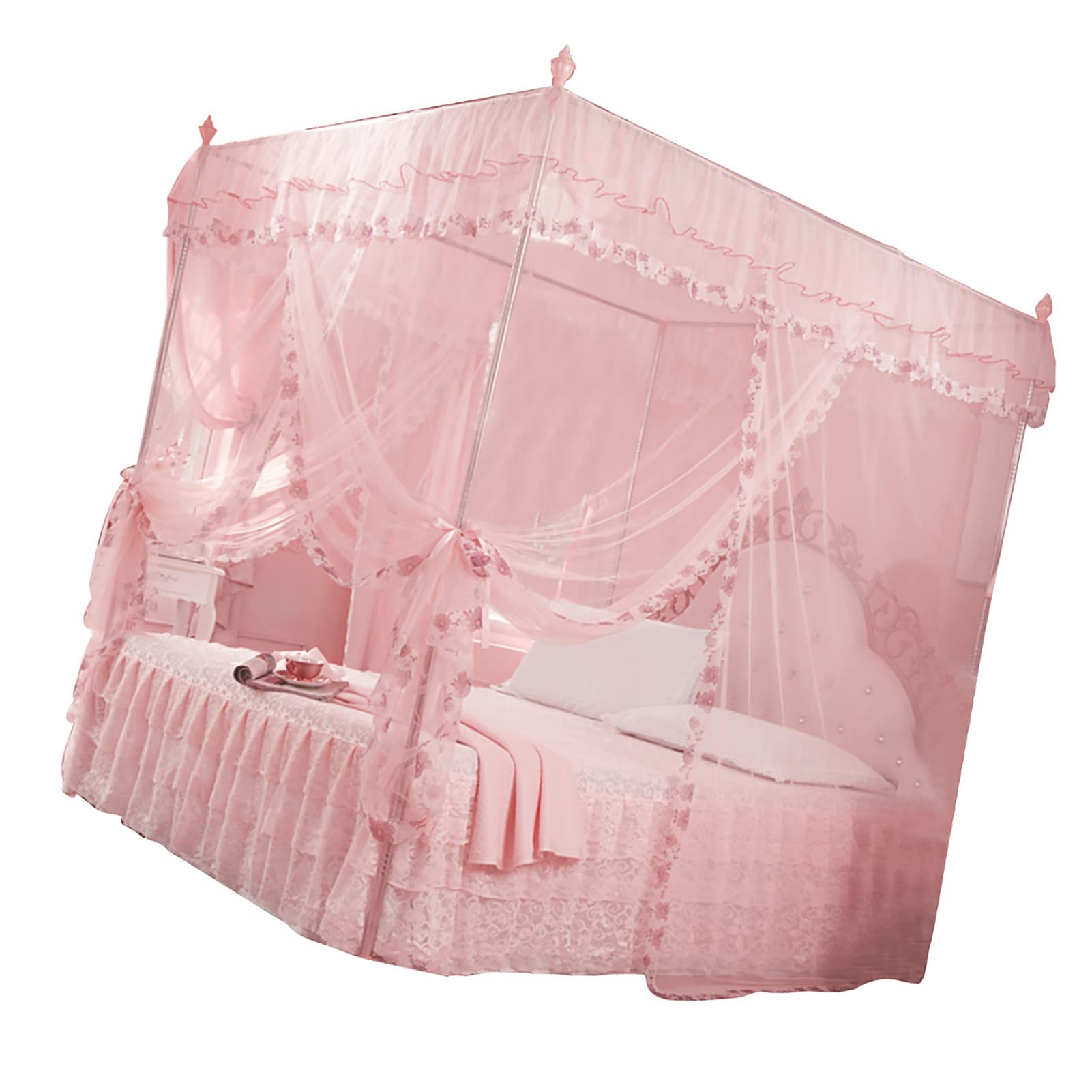 Mosquitera de Cama 150x200 con Tres Aberturas Laterales de Poliéster