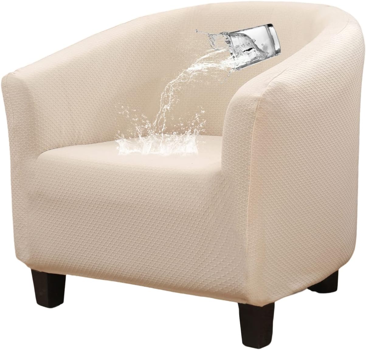 NILUOH Waterproof Club Chair Slipcover Jacquard Tub Chair