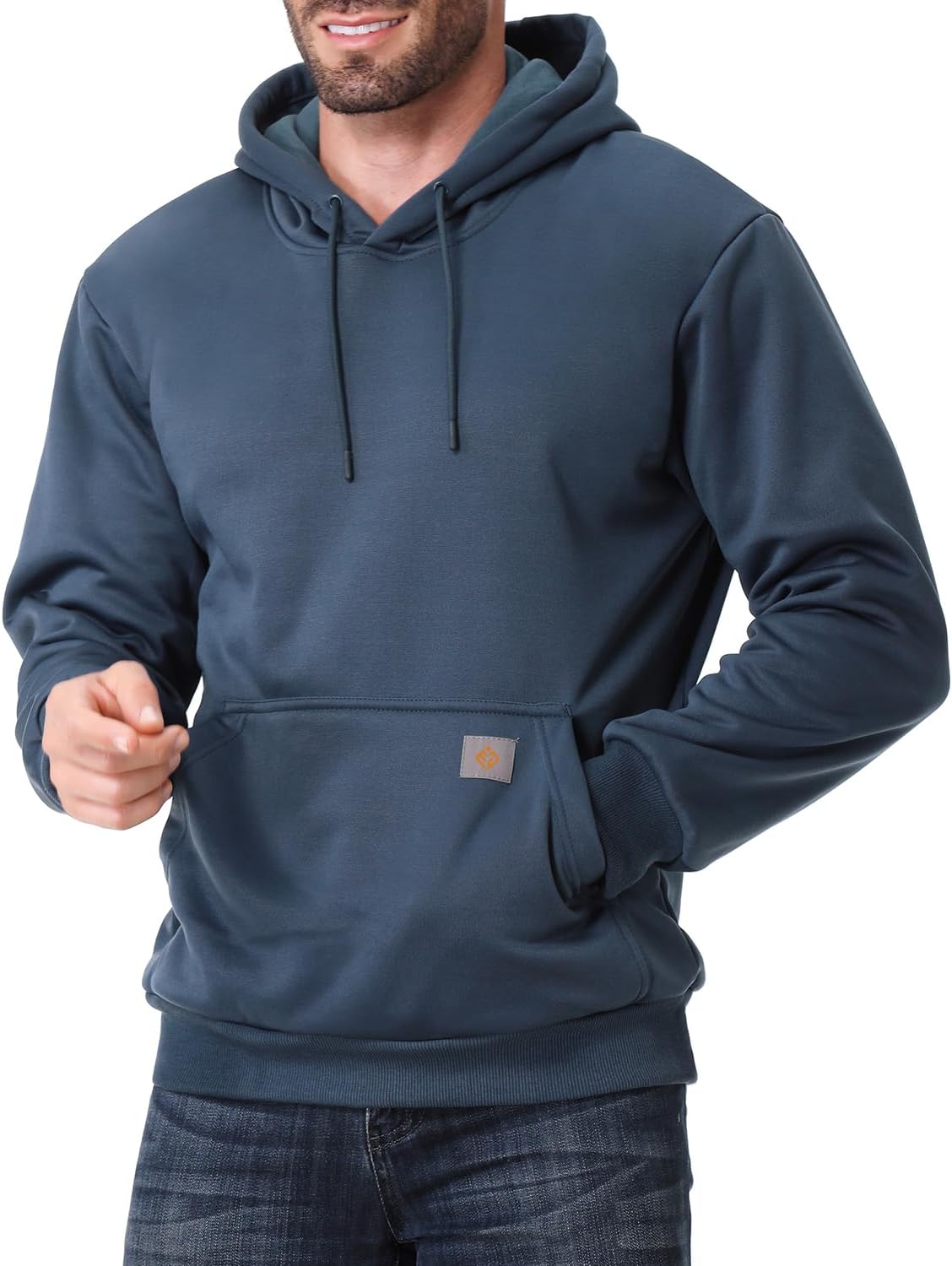 Men's Relaxed Fit Fleece-Lined Pullover Hooded Sweatshirt Comfortable and Soft - Image 3