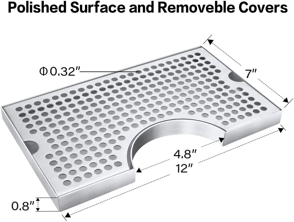 TMCRAFT Kegerator Tower Kit, Single Tap Beer Conversion Kit, Stainless Steel Beer Tower with Dual Gauge CGA-320 Regulator & D-System Keg Coupler for Bars, Pubs, and Restaurants