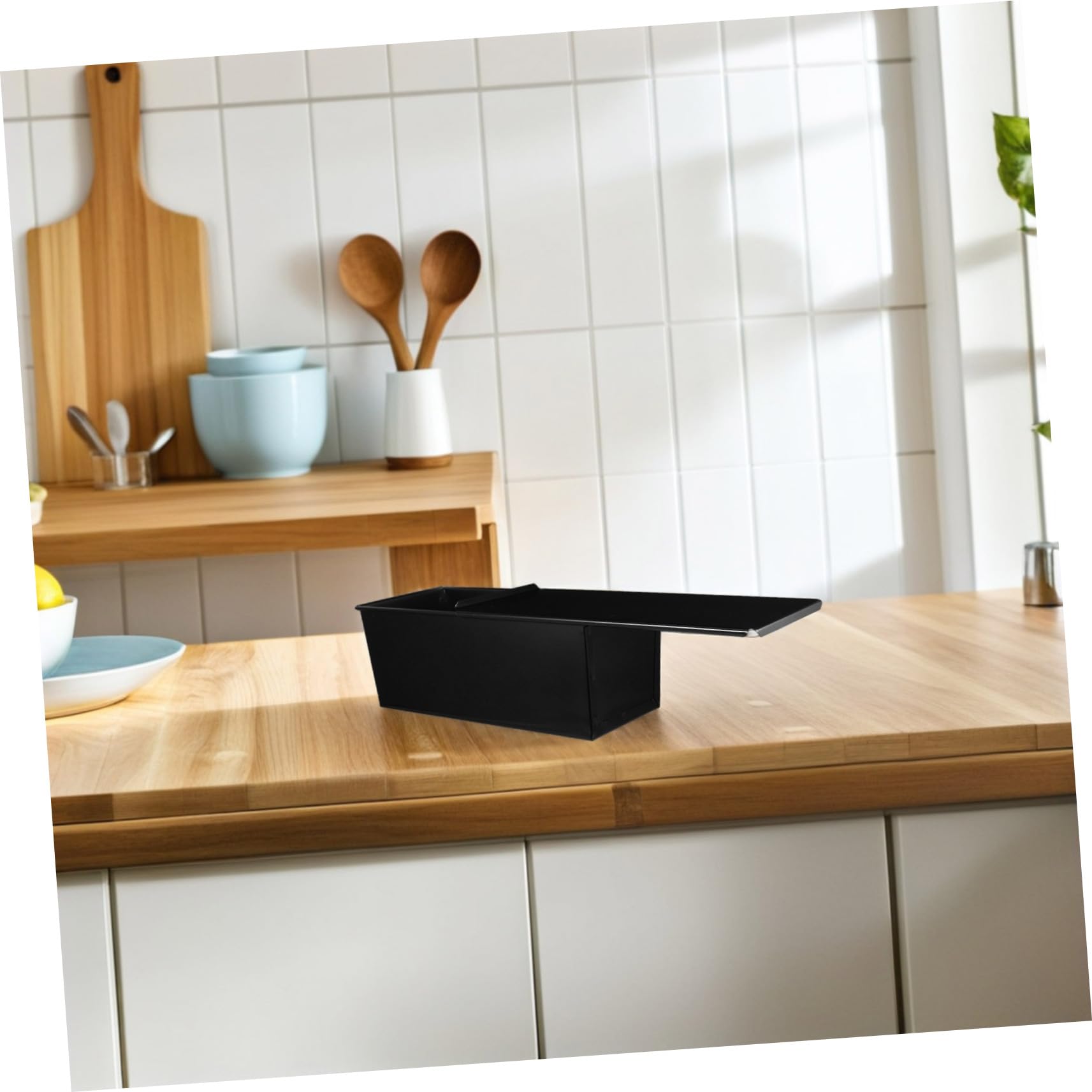 Toast Backform 1000g aus Metall Schwarze Kastenform mit Deckel Antihaft Leicht zu Reinigen für Brot und Sandwichbrot in Küche