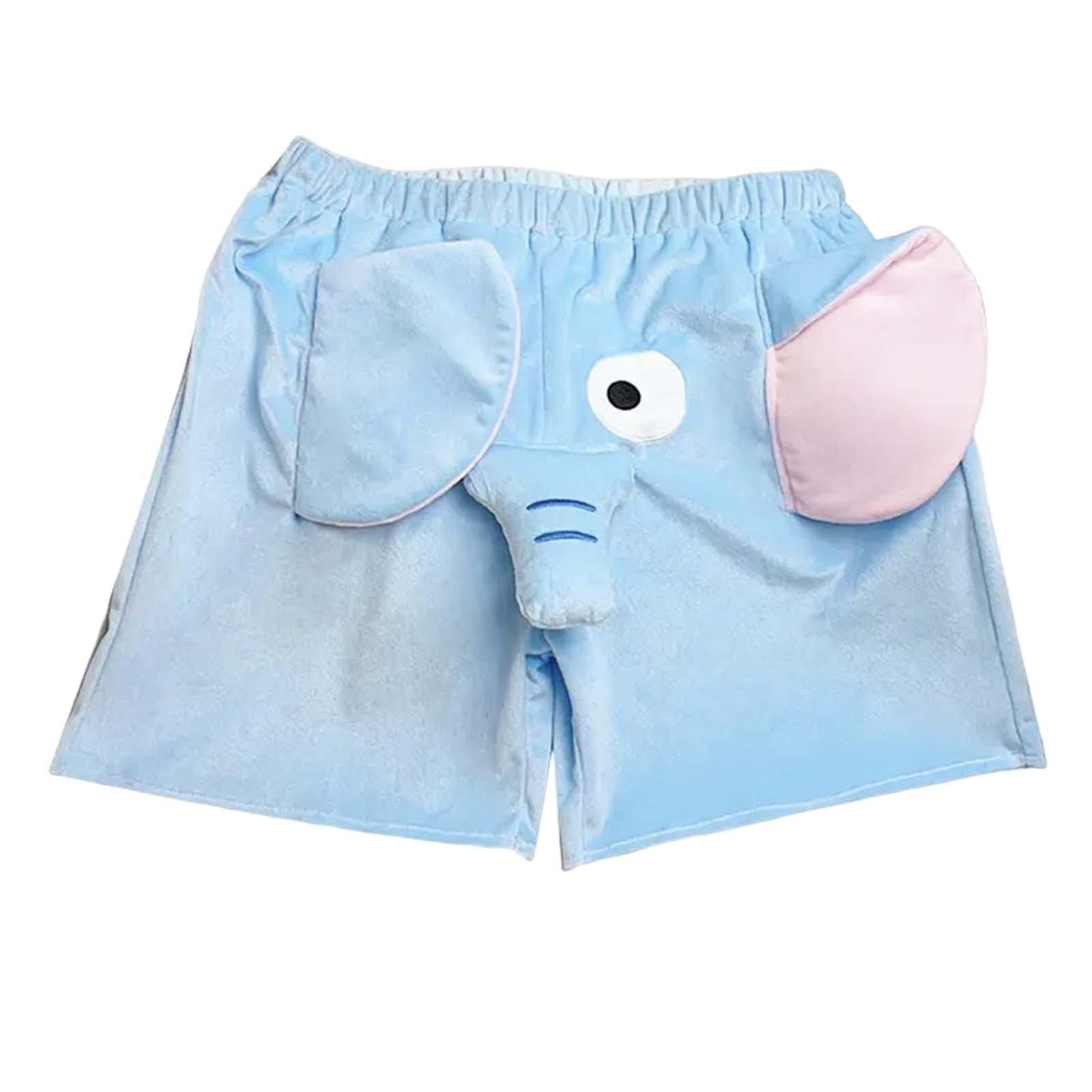 Pajamas Shorts for Women Men Comfort Girls Cute Casual Cartoon Lounge Shorts Blue L