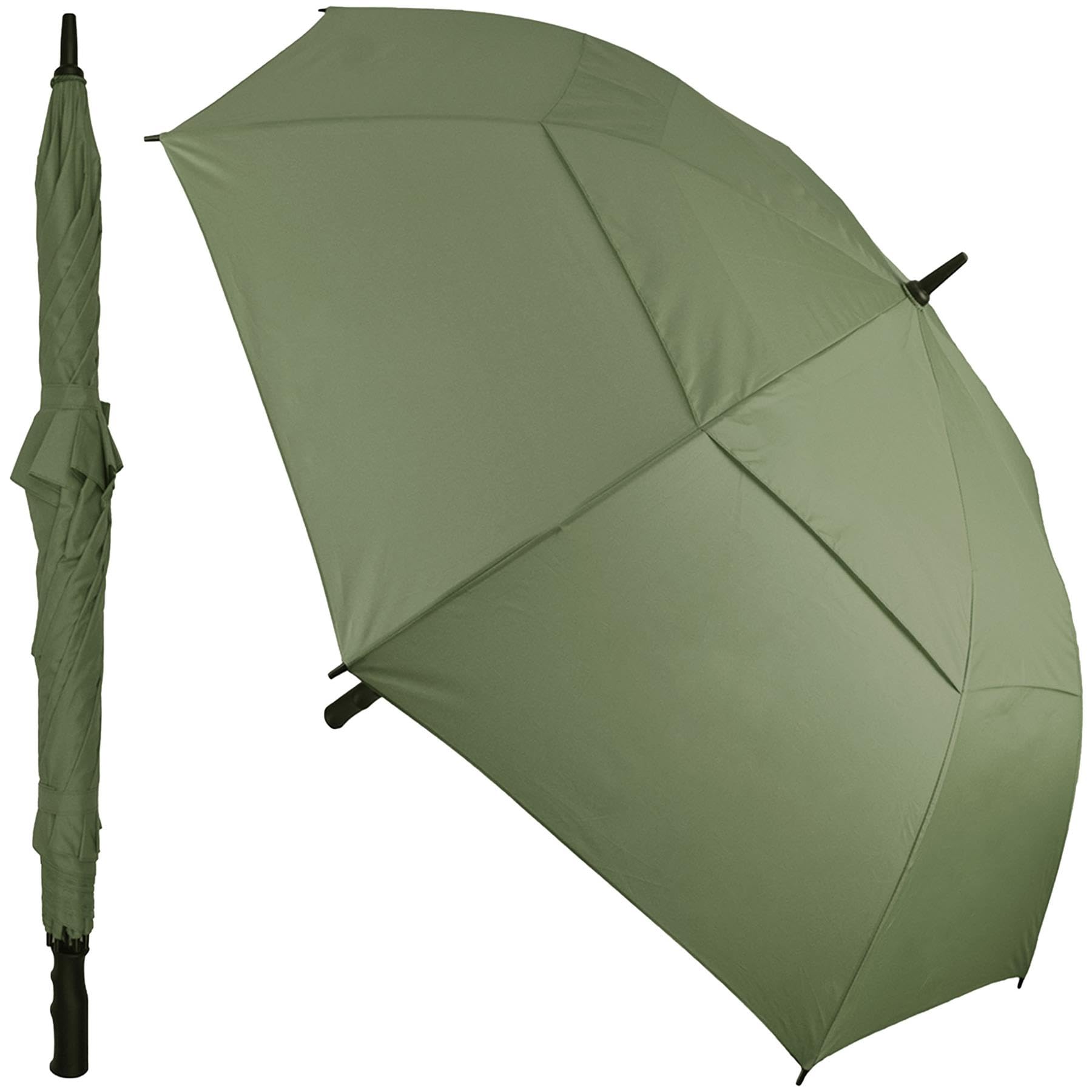 A2Z Golf Umbrella 152cm Double Canopy Windproof Auto Open Fiberglass Shaft
