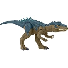 Mattel Jurassic World Battle Action Allosaurus - Stomping Attack and Lifelike Movements and Wild Attack with Erected Neck Fear-Intriguing Biting Movement and Roar HRX50
