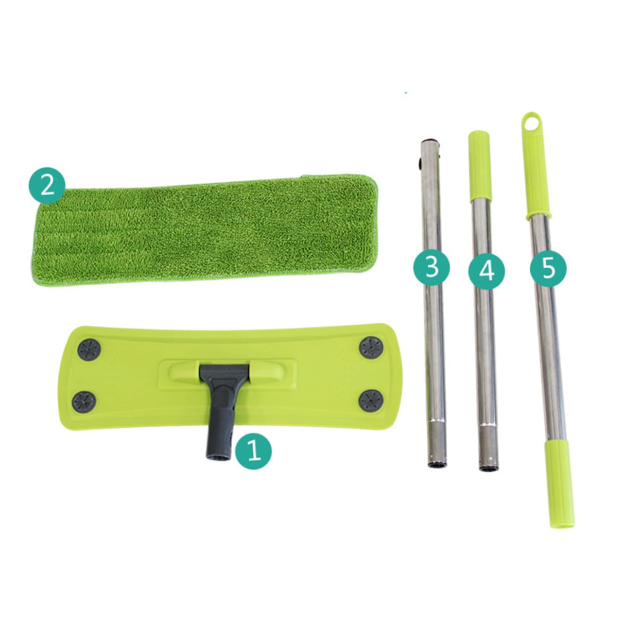 Ipetboom 360 Gradi Mop Rotante in Microfibra per Pulizia di Pavimenti in Legno per Uso Bagnato o Asciutto con Panni Riutilizzabili