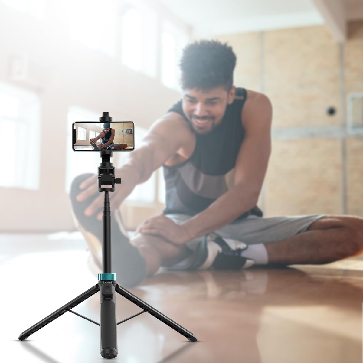 SKYVIK SIGNIPOD 1.75 metre Selfie Stick/Tripod Sturdy Stand with Blutooth Remote for Selfie/Video Recording/Photo/Live Stream/Vlog/YouTube for Smartphone, iPhone, Action Camera, Mics and Lights