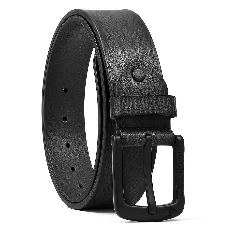 Image of WildHorn Classic Genuine Leather Belt for Men - Stylish and Durable with Adjustable Fit