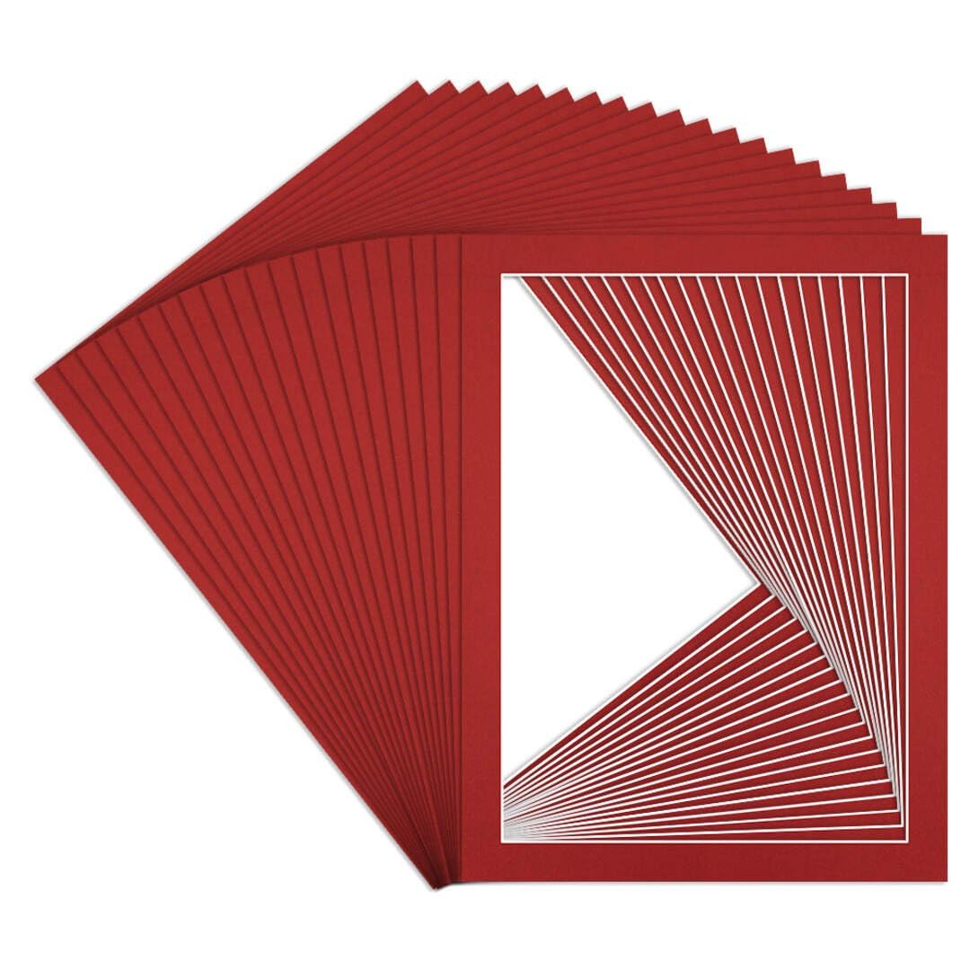 Procut Global 80x60cm Crimson Picture Mounts to Fit 70x50cm Aperture - Precision Cut Cardboard Photo Mount - Ideal for Frames, Prints, Artwork & Certificates - Sizes & Colours Available - 20 Pack