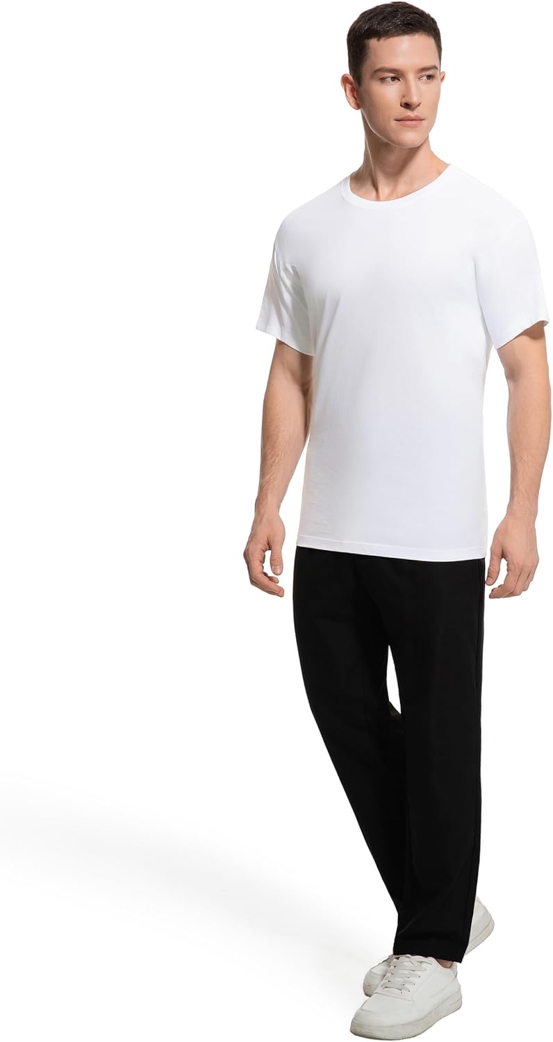 Men’s Sweatproof Undershirt - Crew Neck Short Sleeve Cotton T-Shirt, Original Fit with Built-in Underarm Sweat Pads, White, 3 Pack, Size X-Large - Image 7