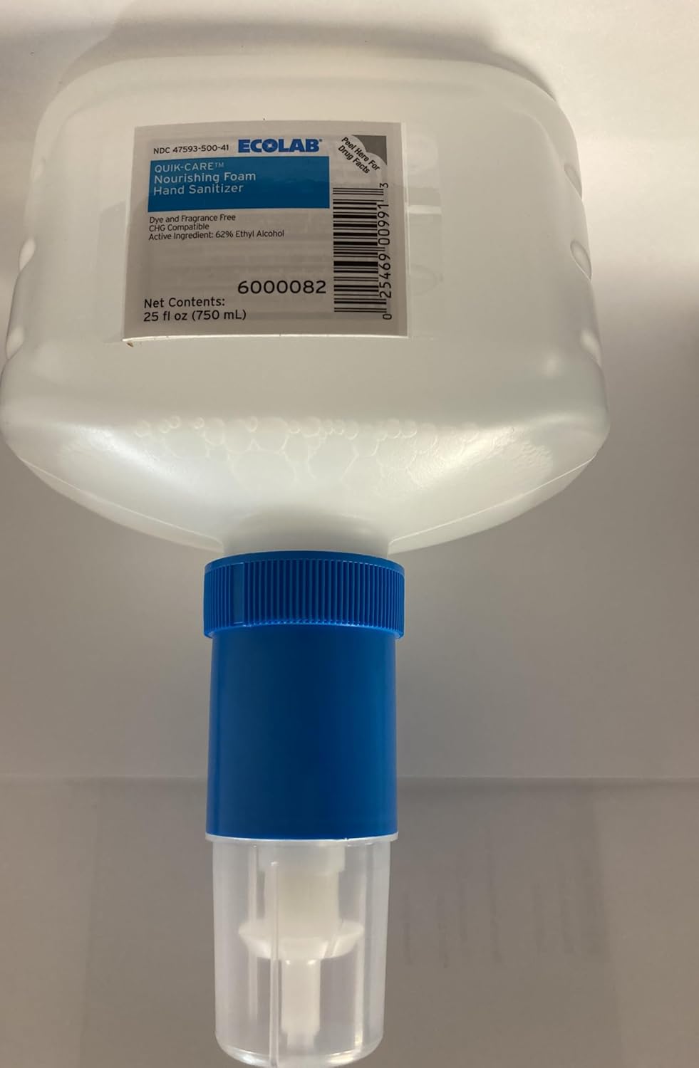 Ecolab Nourishing Foam Hand Sanitizer, Dye and Frangance Free, 6-25 fl oz, 6000082