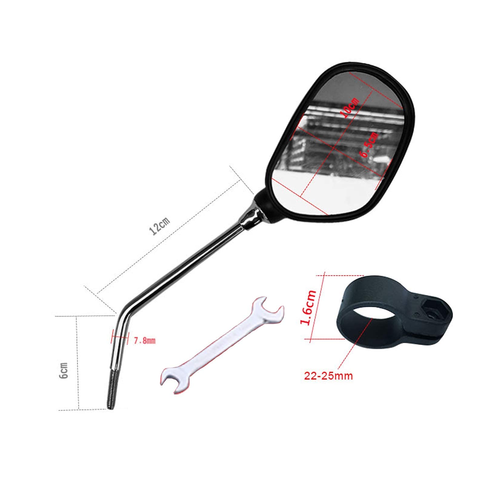 Vélo Rétroviseur, Pliable Vélo Rétroviseur 360 Degrés Réglable Rotatif