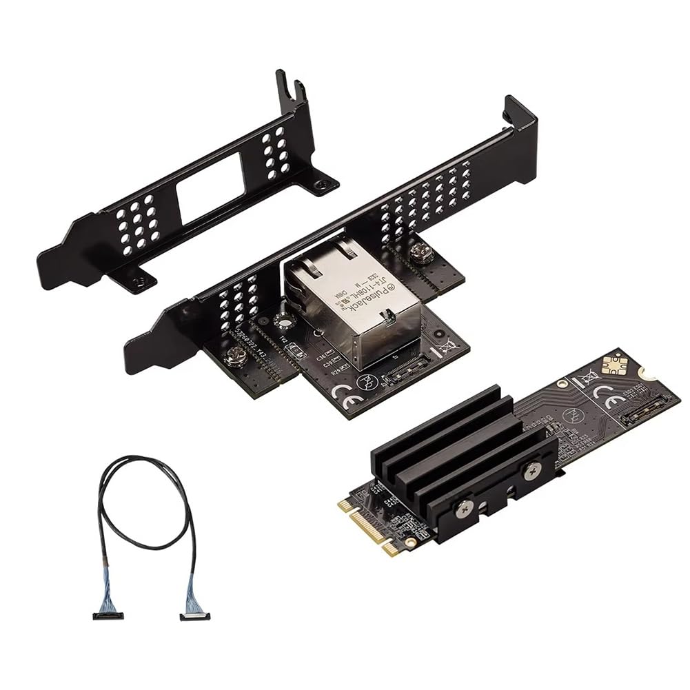 Scheda di Rete M.2 B+M A Porta Singola 10GbE Adattatore di Rete Ethernet RJ45 Scheda di Rete per Server di Livello di Controllo Industriale AQC113