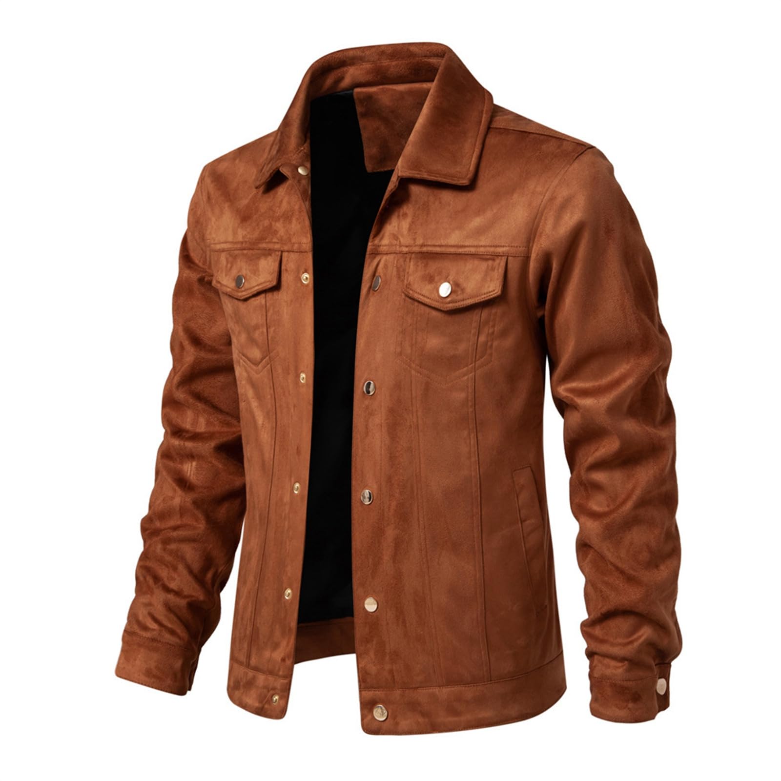 Generisch Outdoor Fleecejacken FüR Herren Herren- Winter-Motorrad-Lichtjacke, lässige Mode, schlanker, hochwertiger Mantel