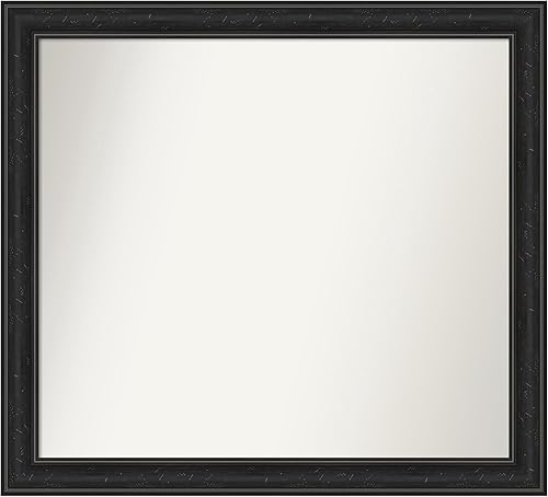 Amanti Art Espejo personalizado, espejo de baño estrecho negro naufragio, espejo de pared o espejo de tocador de baño sobre el fregadero (29 x 32