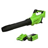 Greenworks 40V &lpar;120 MPH &sol; 500 CFM &sol; 75&plus; Compatible Tools&rpar; Cordless Axial Leaf Blower&comma; 2&period;5Ah Battery and Charger Included