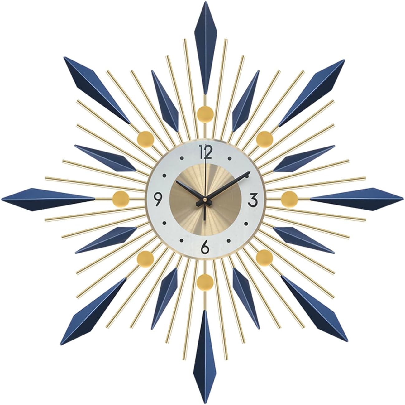 Ergocar Wall Clock, Stylish and Simple Large Decorative Kitchen Wall Clock, No Tick Silent Modern Metal Wall Clock, Suitable for Living Room, Office