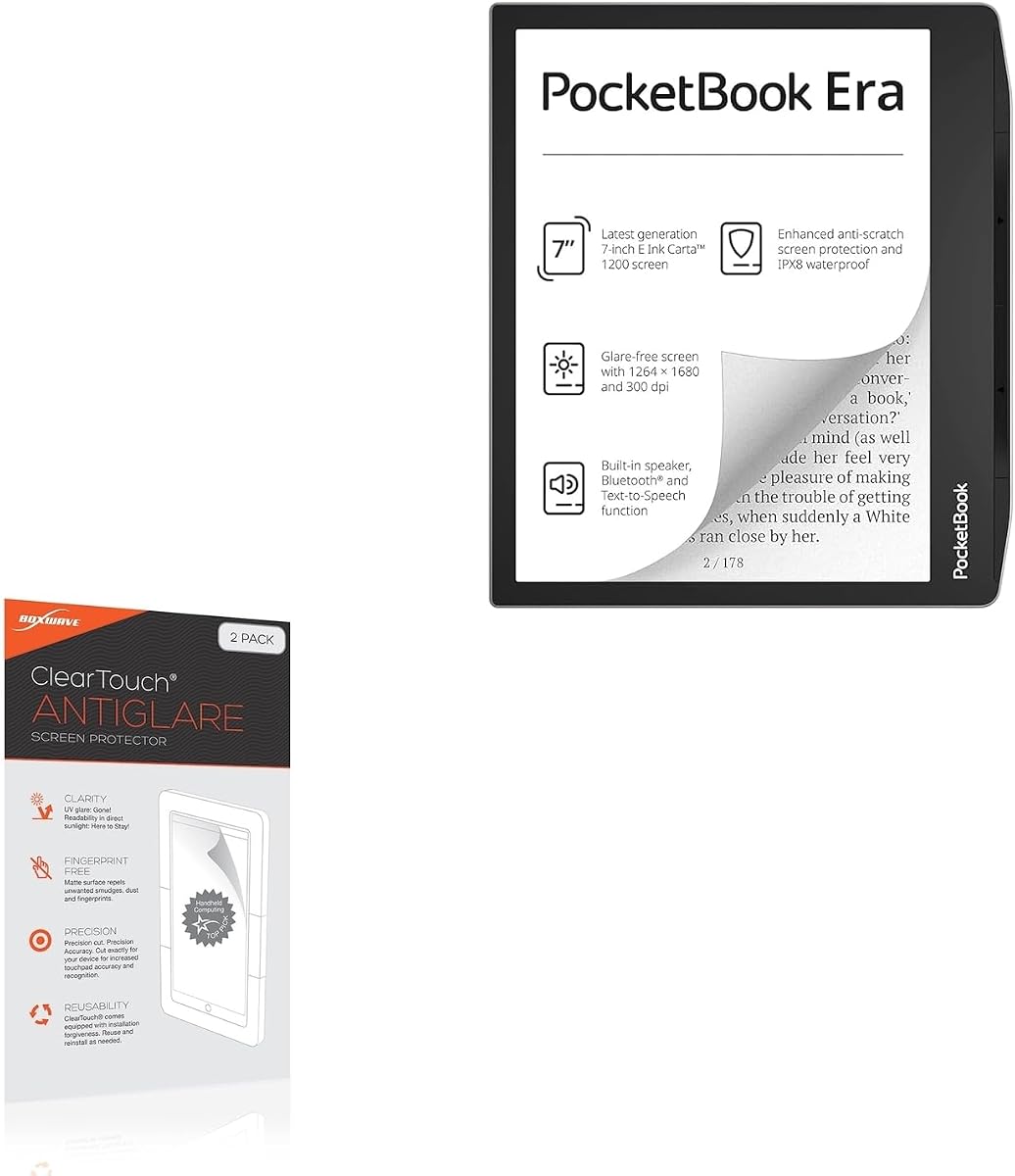 Protector de pantalla compatible con Pocketbook Era - ClearTouch Anti-Glare (paquete de 2), película mate antihuellas