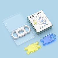 Vista 8 de Momcozy Baby Teether Toys, Water Fillable Silicone Cold Teether, Baby Teething Toys Chill Teether, Baby Toys for Teething Relief 0-12 Months, Blue