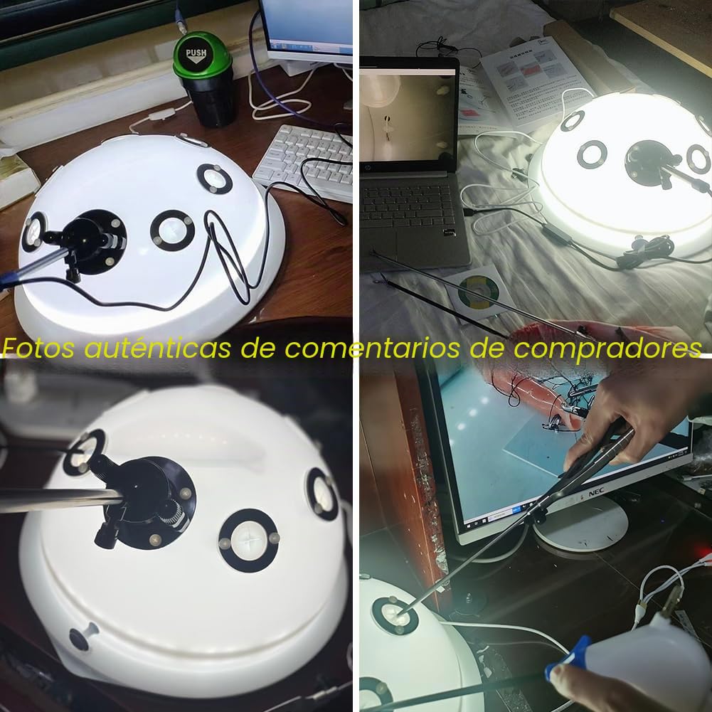 Kit de Caja de Entrenamiento Laparoscópico Simulado con Endoscopio y 4 Instrumento Quirúrgico y 5 Entrenamiento Módulos y Fuente de Luz para Aumentar la Experiencia Práctica en Cirugía 30°