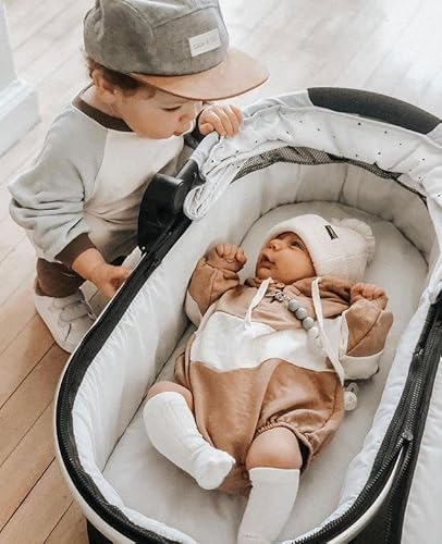 Ayalinggo Baby Sweatshirt Onesie Oversized Romper Crewneck Pullover Hoodie Sweater Infant Boy Girl Fall Winter Outfit Apricot&White Drawstring 0-6 Months #TOP1