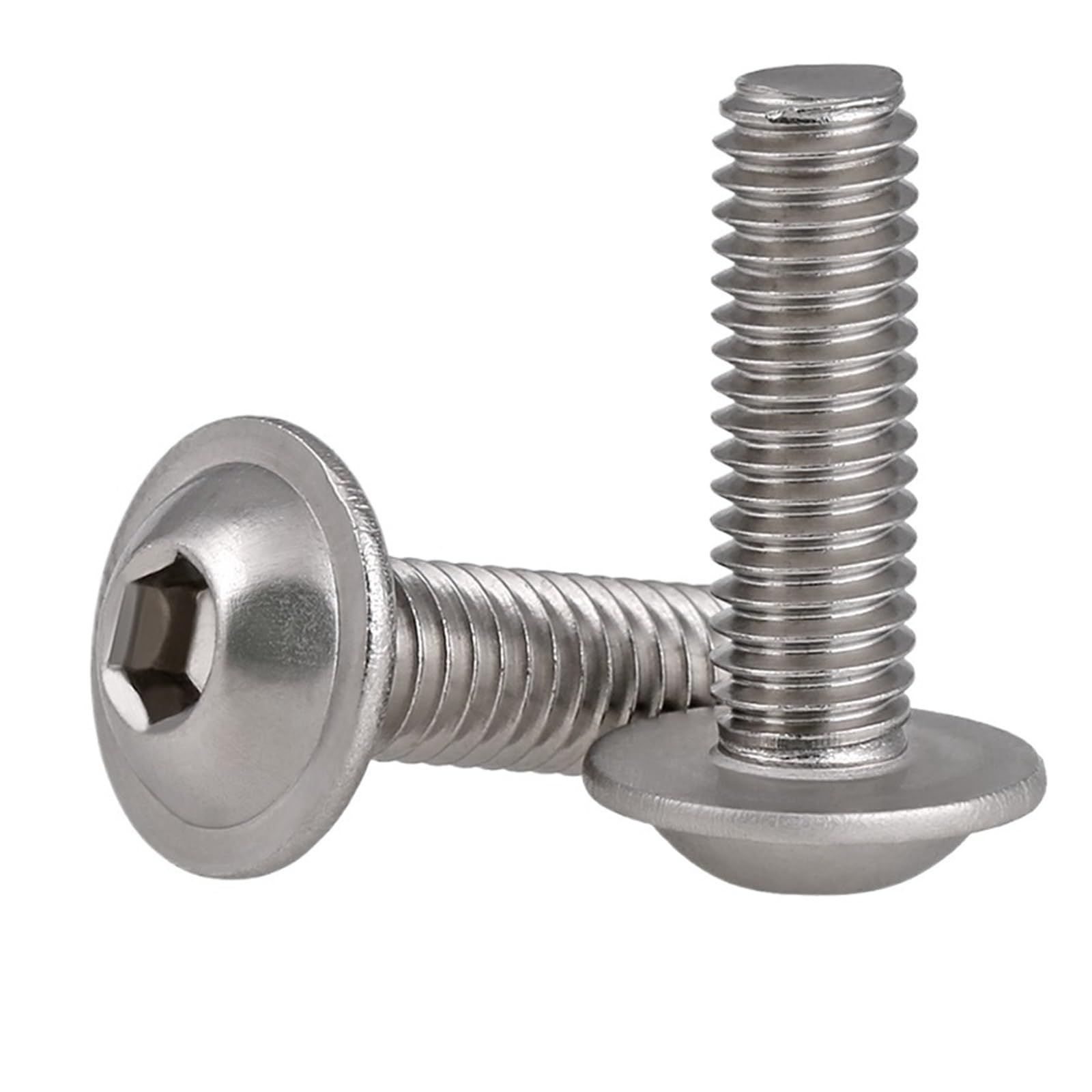 50 pz-20 pz M3 M4 M5 M6 M8 A2 In Acciaio Inox 304 Mezza Rotonda Pulsante Testa Flangia Con Rondella Interna esagono Incassato Viti A Brugola Bullone(40mm,M5 30pcs)