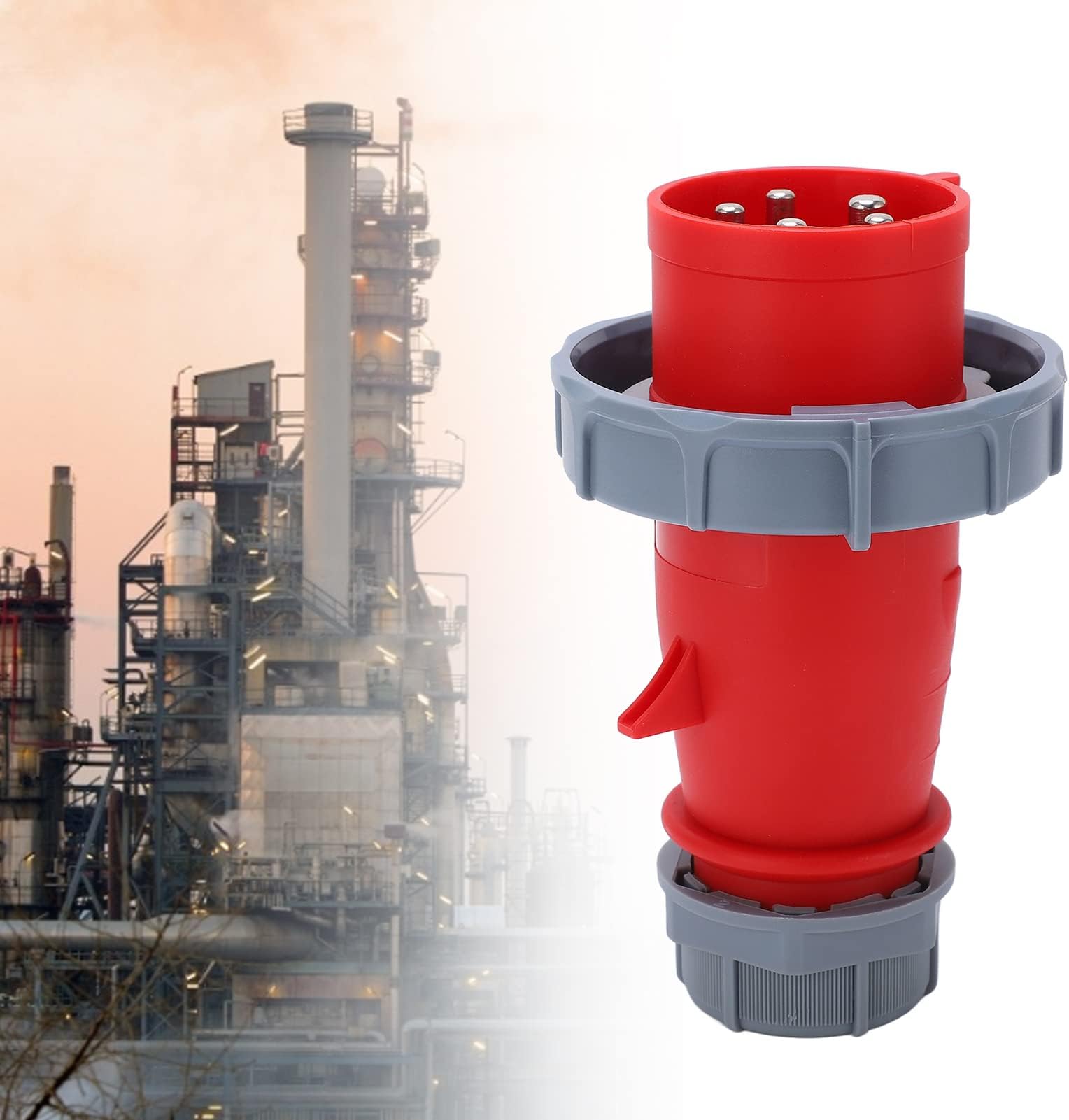 Ubersweet® Industrial Contact, Good Conductivity 32A 5 Pin Contact PA66 Flame Retardant Shell for Chemical Electricity |