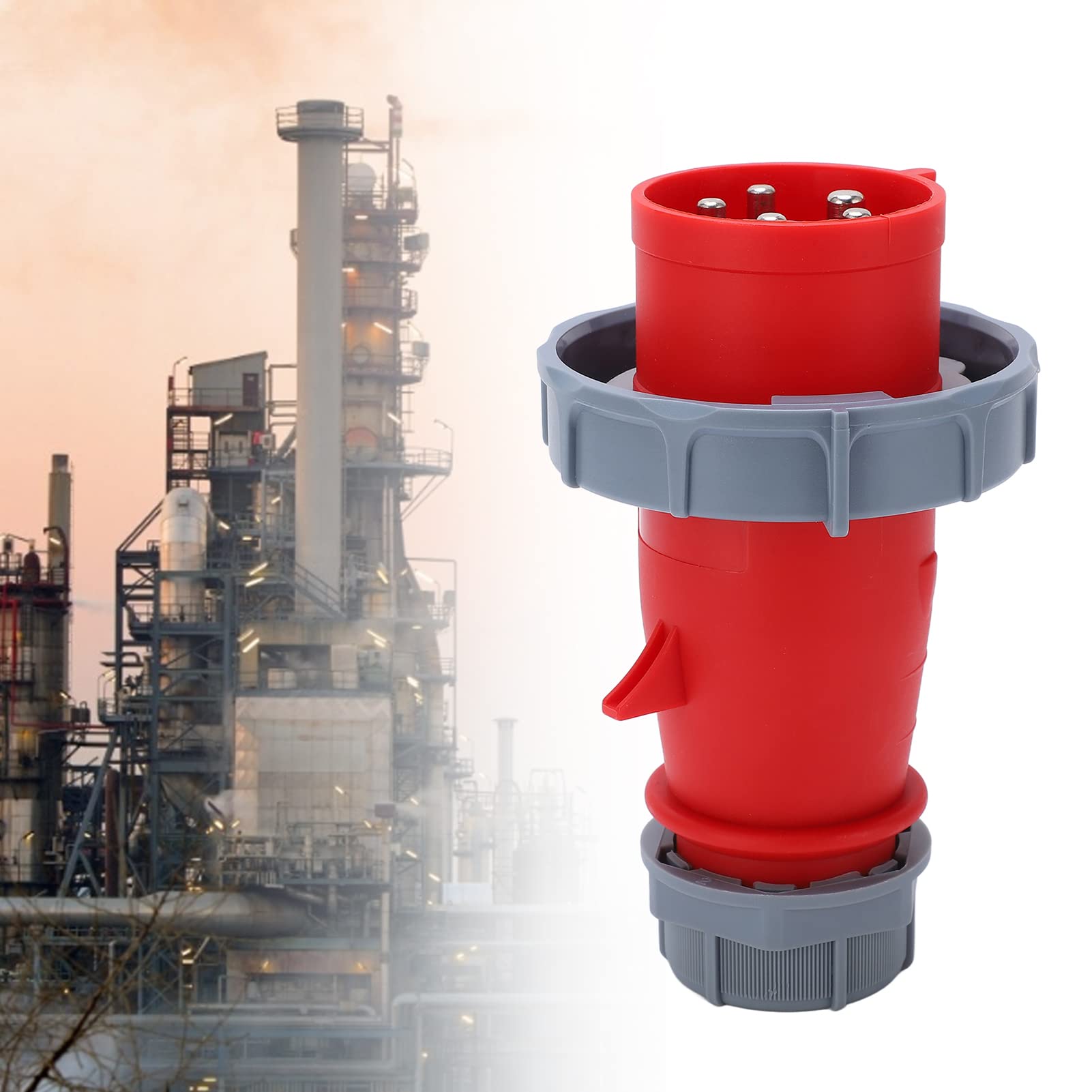 Ubersweet® Industrial Contact, Good Conductivity 32A 5 Pin Contact PA66 Flame Retardant Shell for Chemical Electricity |