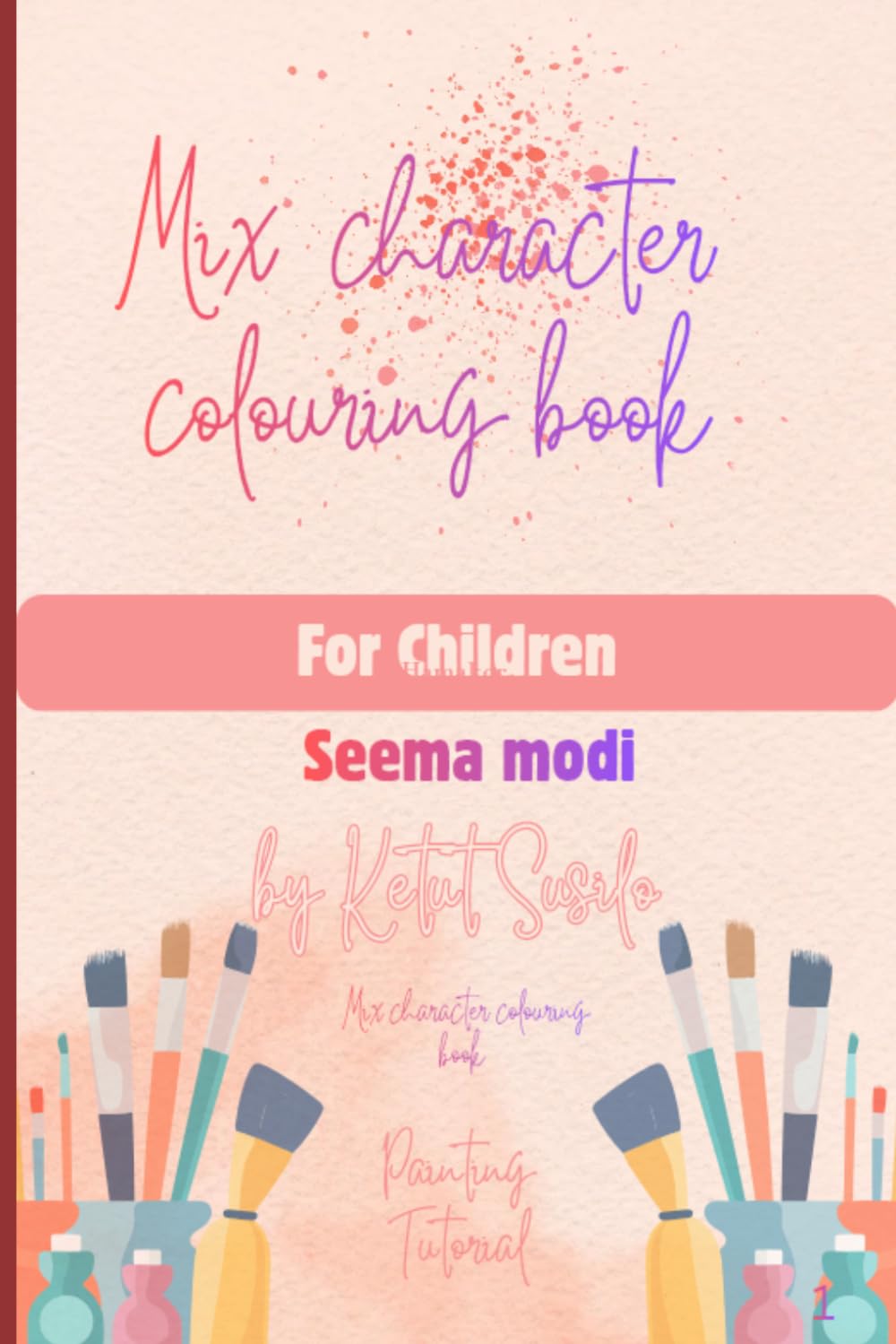 Mix character colouring book