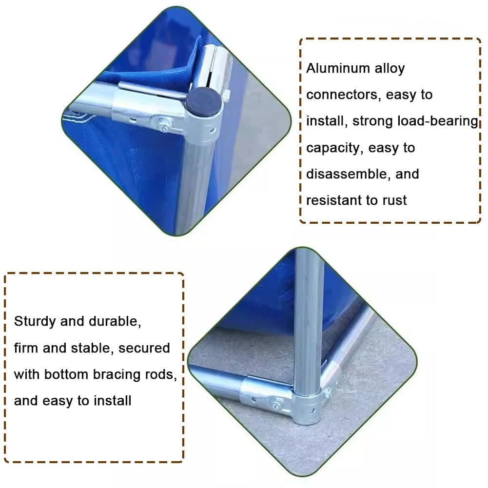 Générique Bâche Souple en PVC pour Bassin à Poissons avec Cadre en Acier, Aquarium Hors Sol Pliable, Panneau de visualisation, Bassin ornemental et réserve d'eau, vanne de vidange (150 x 100 x 90 cm)