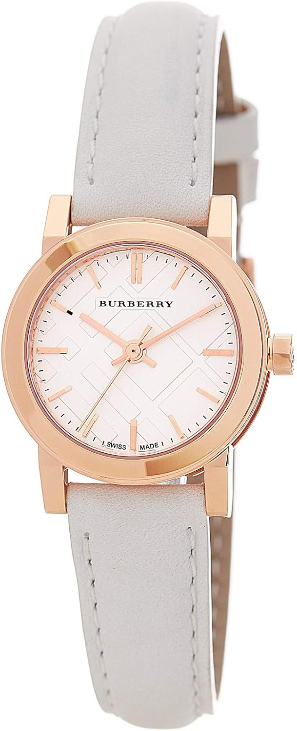 Burberry Bu9209 Orologio da donna quadrante bianco in oro rosa Burberry Bu9209 Orologio da donna quadrante bianco in oro rosa
