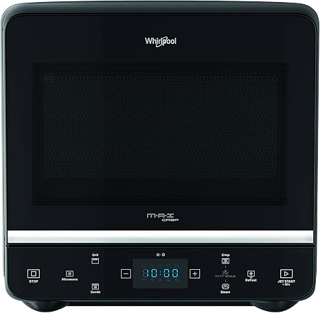Whirlpool MAX 49 MB forno a microonde + Grill, 13 litri, con vaporiera,  griglia alta, piatto Crisp + maniglia : Amazon.it: Casa e cucina