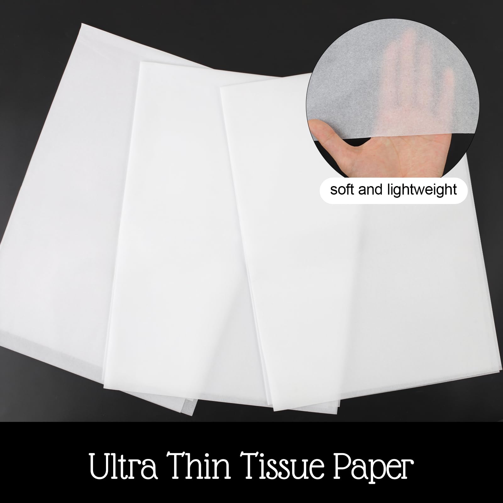 60 Feuilles Papier De Soie Blanc 70x50cm - Pour Emballage Cadeaux, Bouquets Et DIY