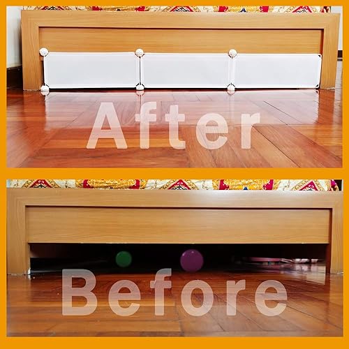 Miniatura 3 de Bloqueador de juguetes, parachoques de tamaño extra alto para debajo de la cama, evita que los juguetes de mascotas se metan debajo de la cama o