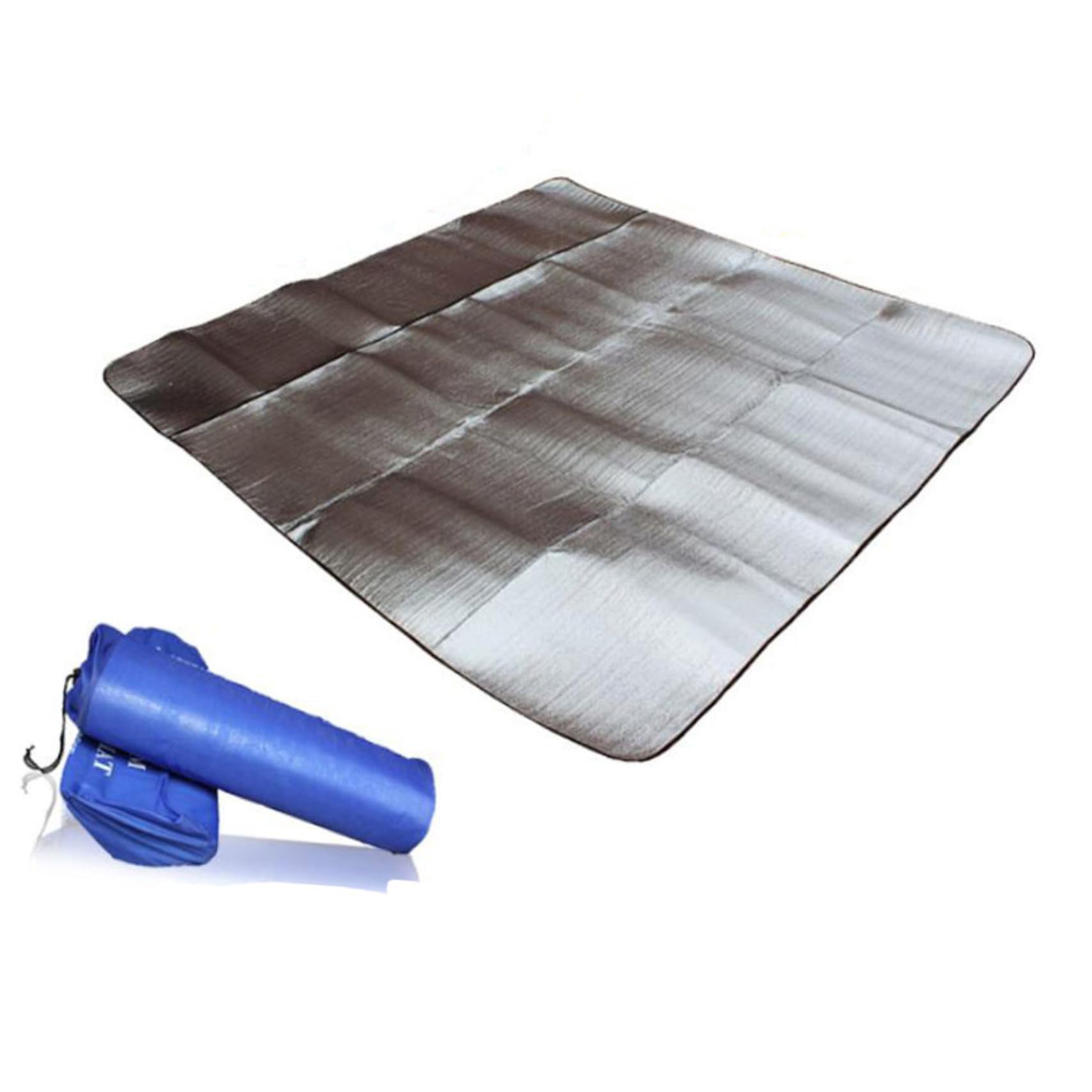 Esterilla de Camping de Aluminio y EVA Plegable, Plata, 1