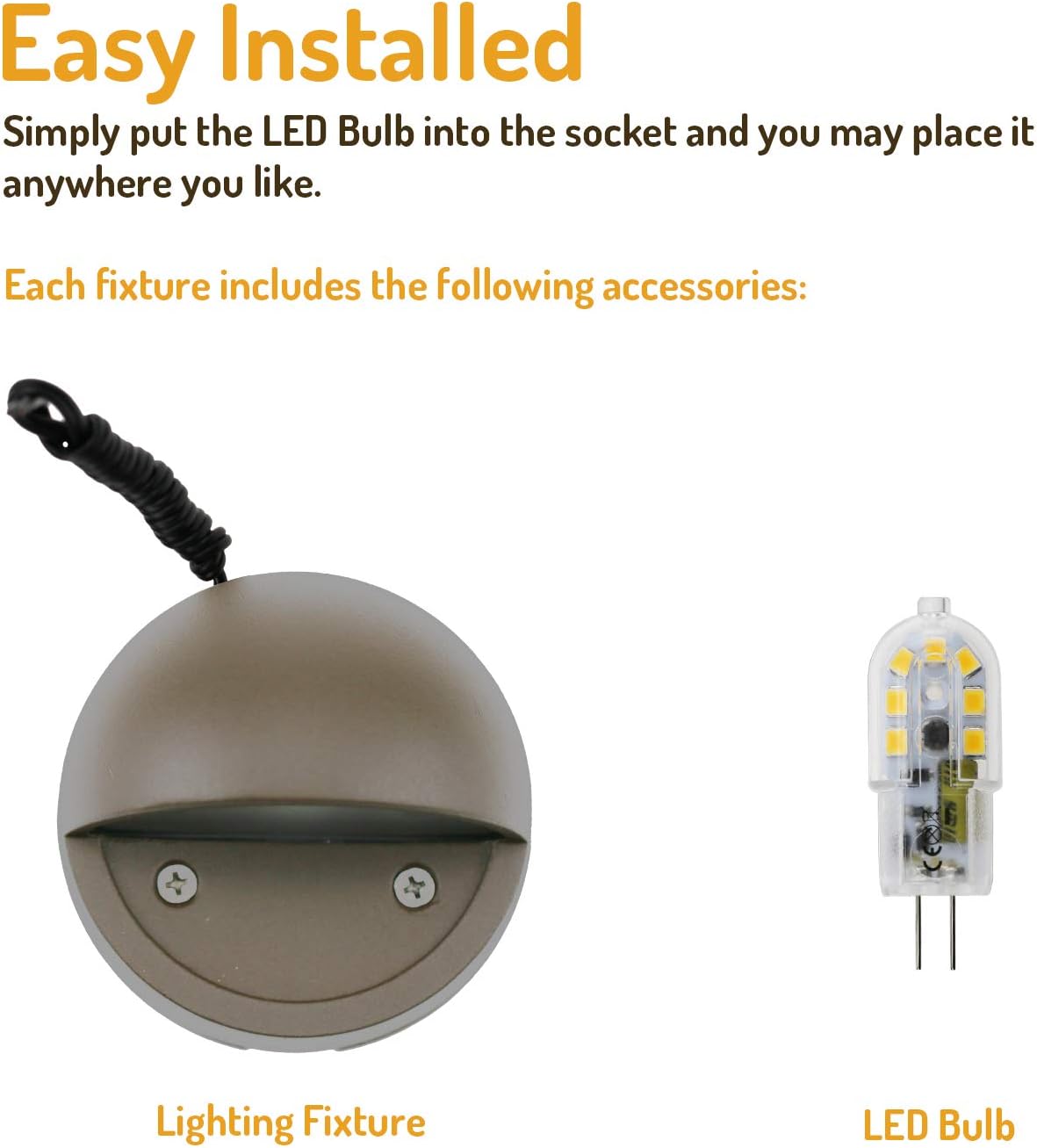 50% оƒƒ Dіѕсоunt Lumina LED Low Voltage Landscape Lighting Cast-Aluminum Deck and Step Lights Warm White 2W G4 LED Bulb Included Garden Yard Decoration Lights for Stair Pathway Bronze Finish DSL0103-BZLED12 (12PK)