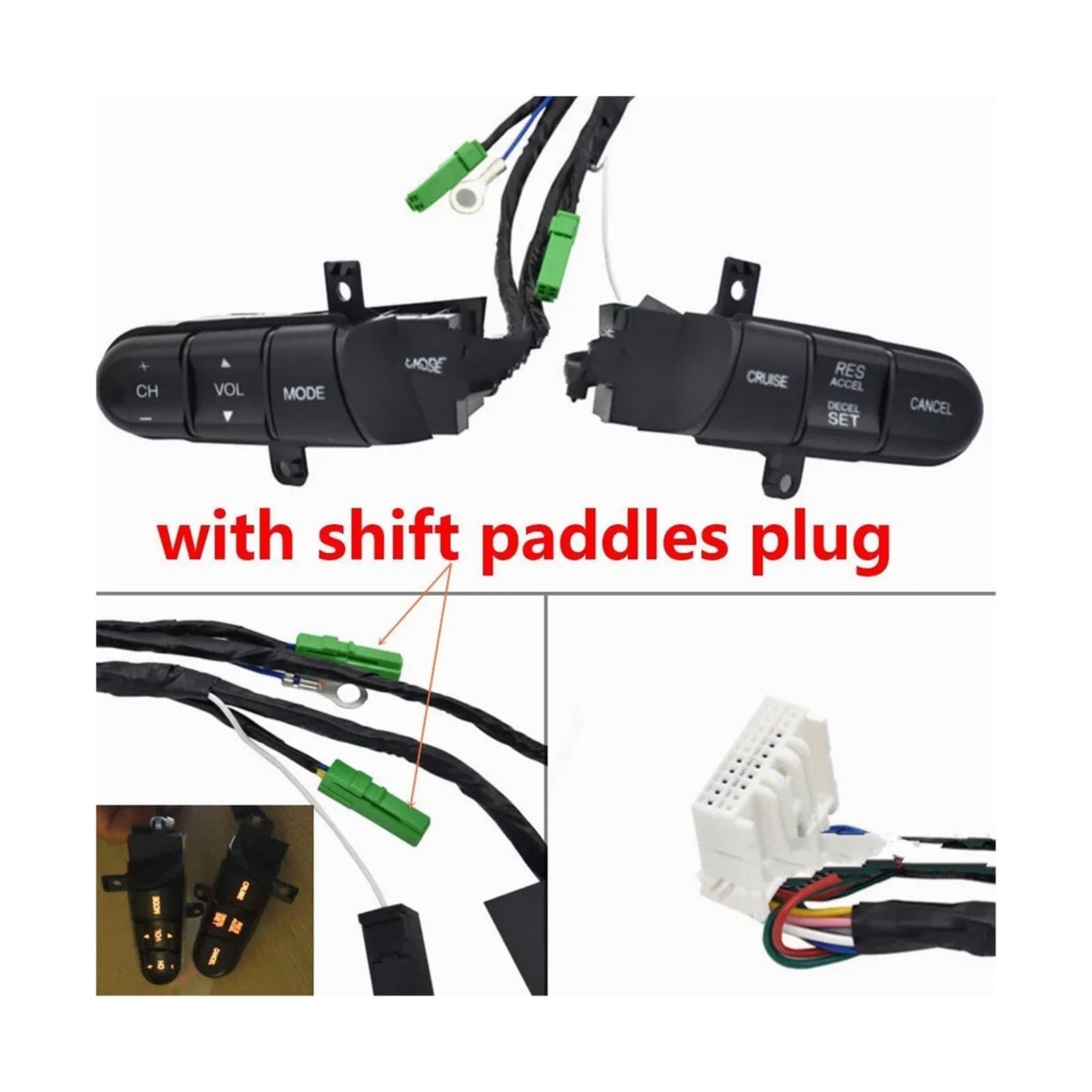 Pulsante Volante Multifunzione Auto Per Jazz Per Fit GE8 36670-SNA-A12 Interruttore Di Pulsante Controllo Audio Al Volante Interruttori Pulsanti(With shift paddle)