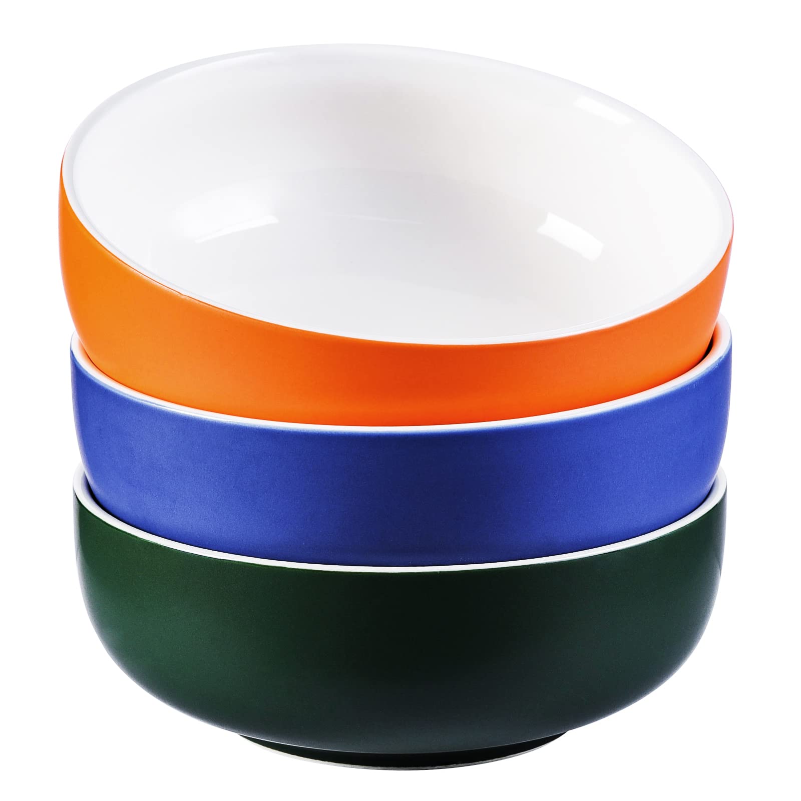 Yundu56 OZ Ceramics Bowl Sets, Pho Bowl, Large Bowls, Soup Bowls, Fruit Bowls Salad Bowls, Serving Bowl Set of 3, Microwave and Dishwasher Safe
