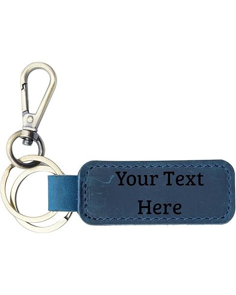 PERSONALIZED Leather KEYCHAIN, Coordinates Key Chain, 3rd Anniversary Gift, Gift fo...