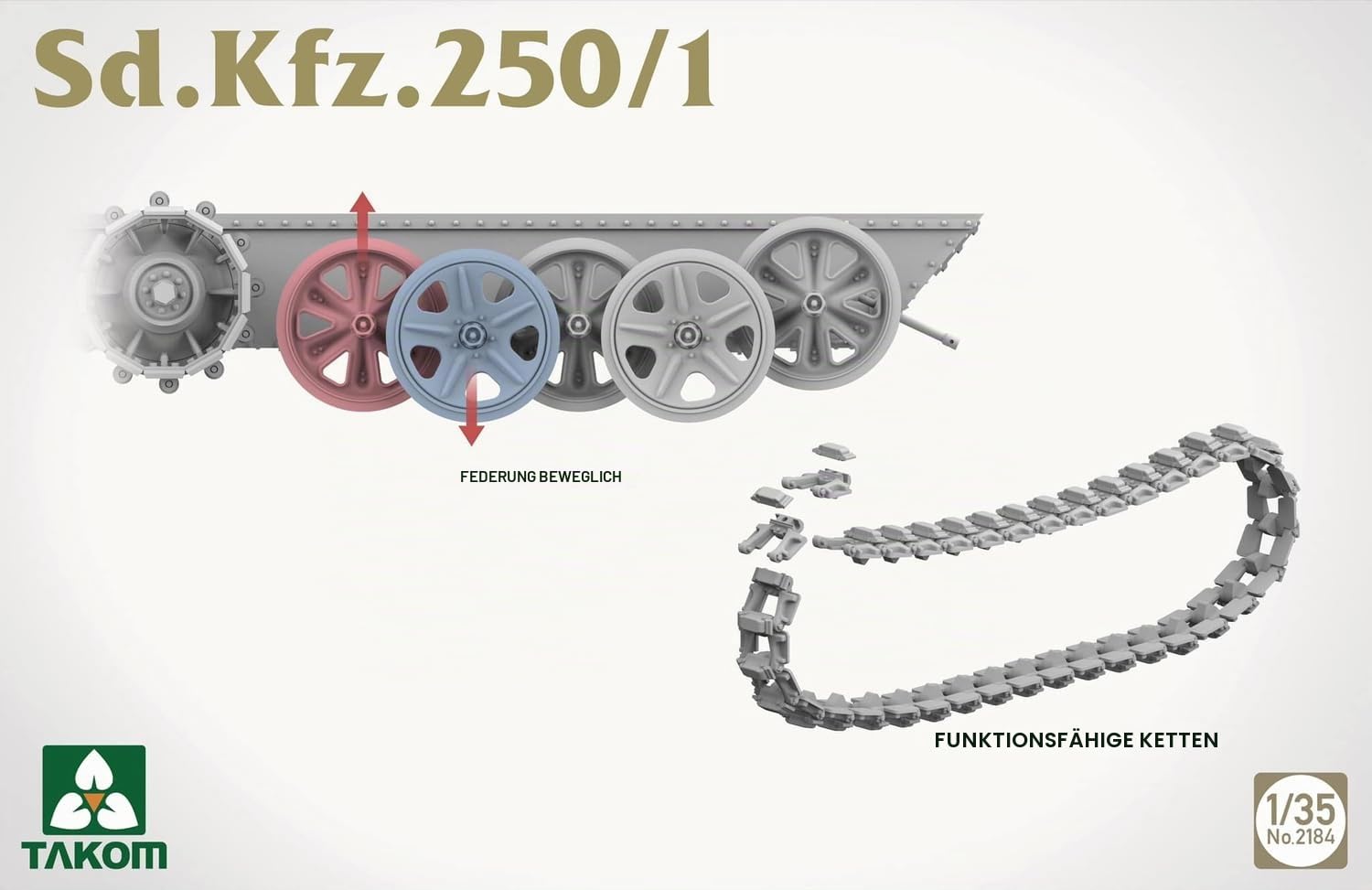 TAKOM - Panzermodell SD.kfz. 250/1 2184| 1:35 Modellbau Panzer Promo