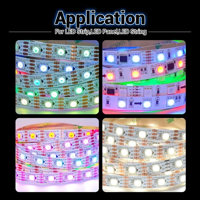 Image of Auslese SP002E Mini 3 Key RGB Pixel LED Controller for WS2812B WS2811 WS2813 SK6812 Digital LED Strip Lighting DC5V 24V DIY Stage Decoration TV Backlight