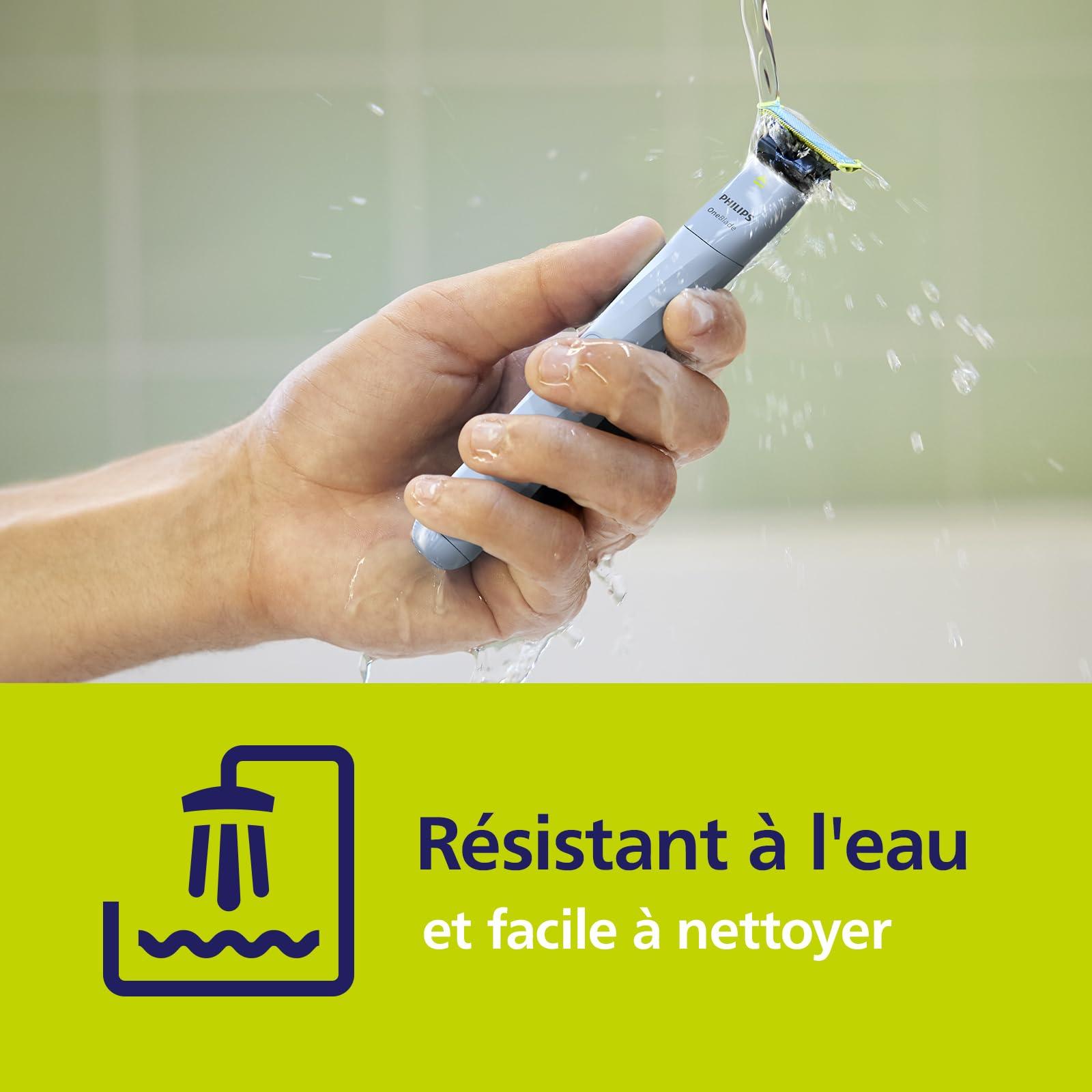 Philips OneBlade First Shave, Authentique système de rasage électrique hybride pour adolescents, modèle QP1324/30