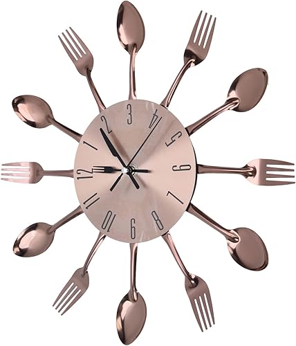 Miniatura 9 de SYH&AQYE Reloj de pared para cubiertos de cocina, reloj de pared de cocina, multiusos, utensilios de cocina para cocina, restaurante, decoración del